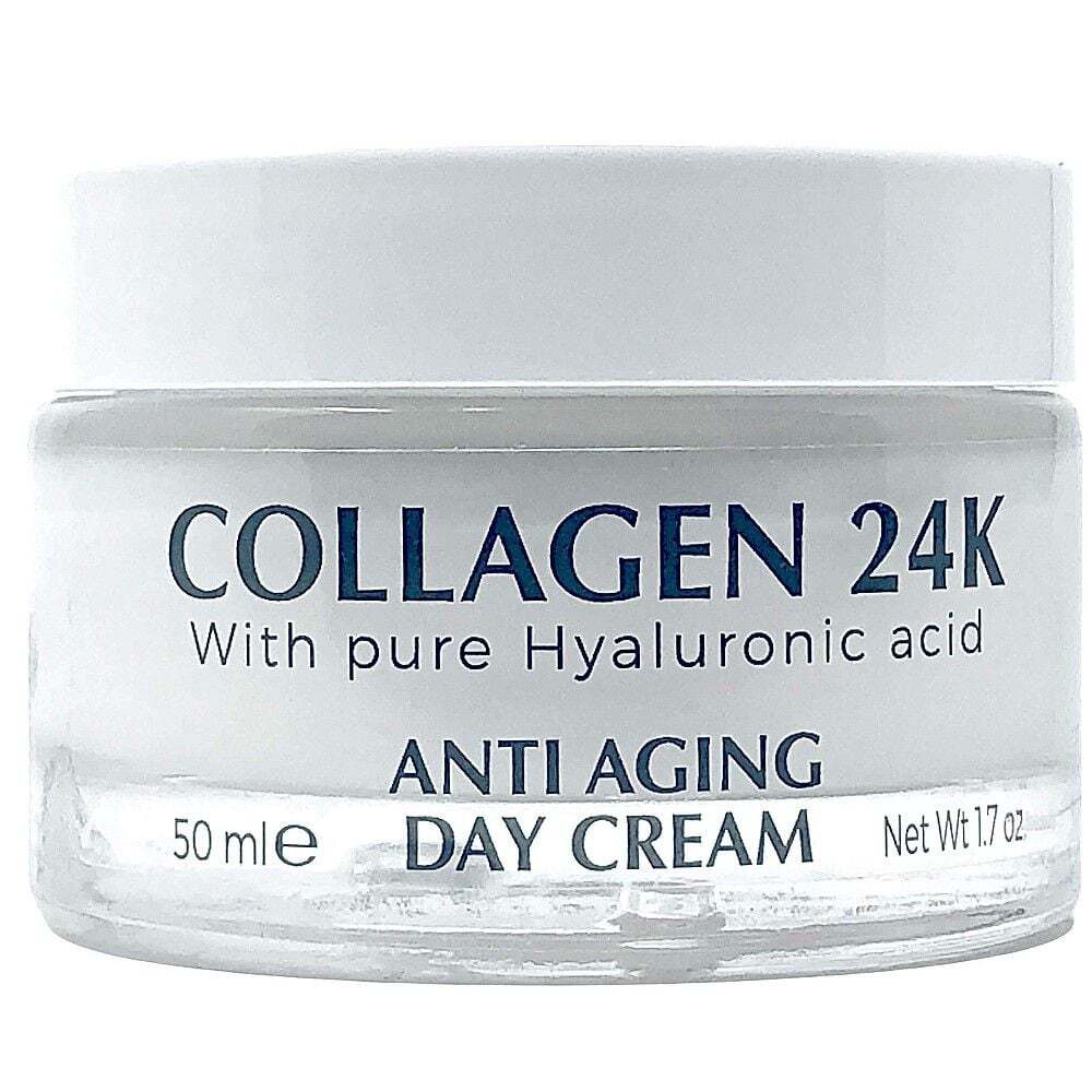 Collagen 24K Anti Aging Day Cream with Pure Hyaluronic Acid 1.7oz